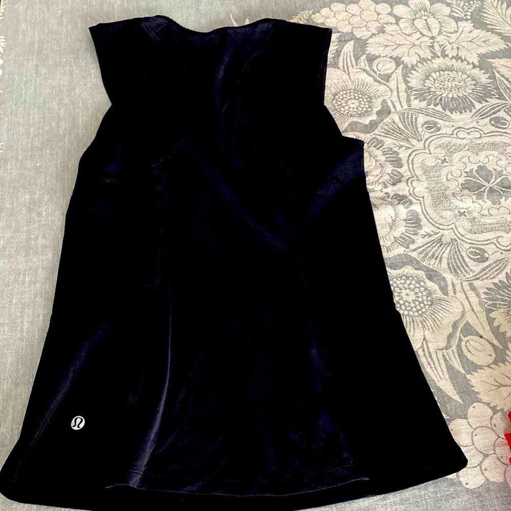 Black Lululemon wide strap tank top.  Excellent condition- worn only once!